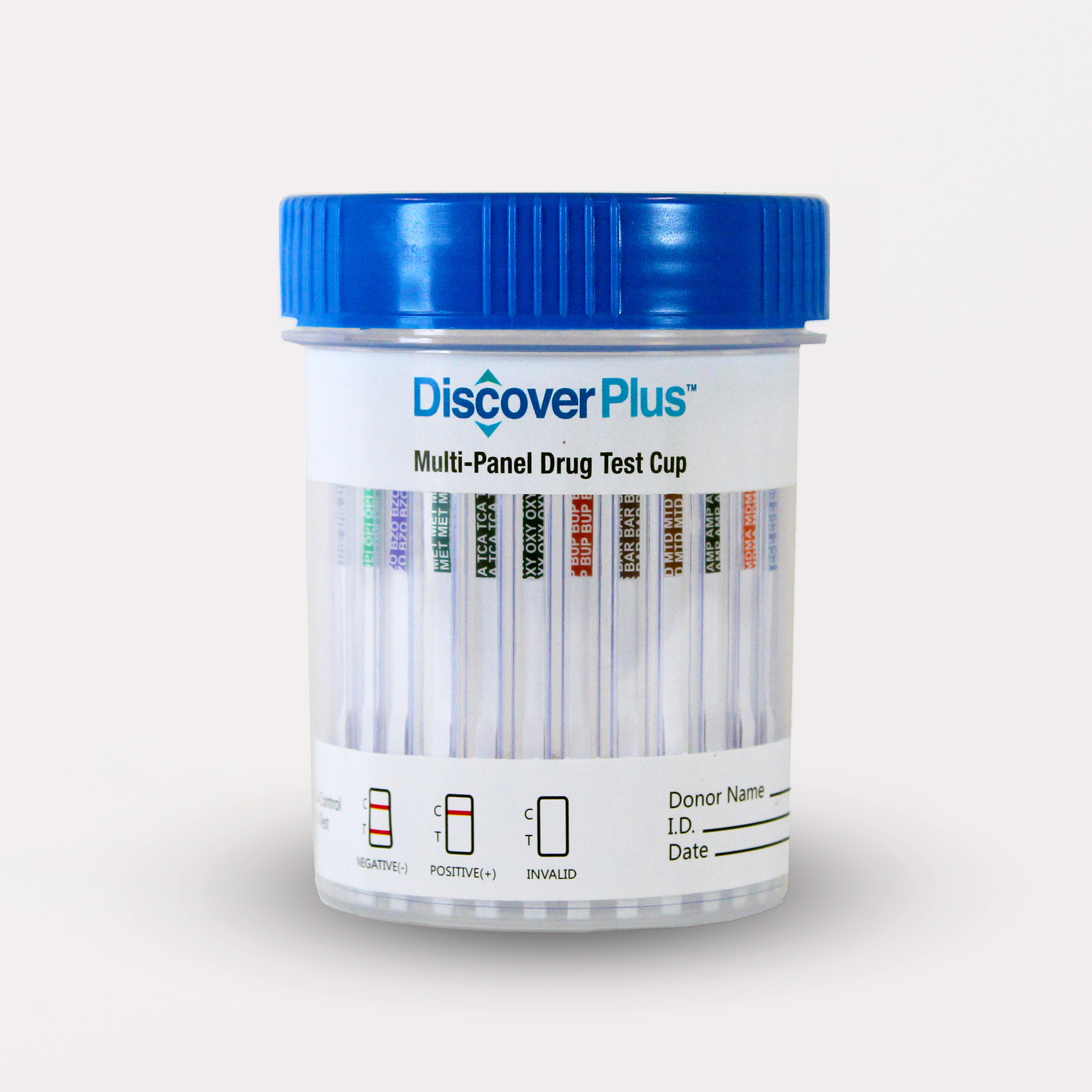Discover Plus - 14 Panel Cup - THC/COC/AMP/OPI/mAMP/PCP/BAR/BZO/MTD/MDMA/OXY/PPX/BUP/TCA - PH/SG/CREA
